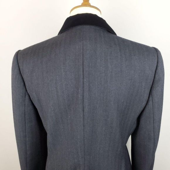 Vintage Ralph Lauren Black Herringbone Wool Blazer - Picture 5 of 14
